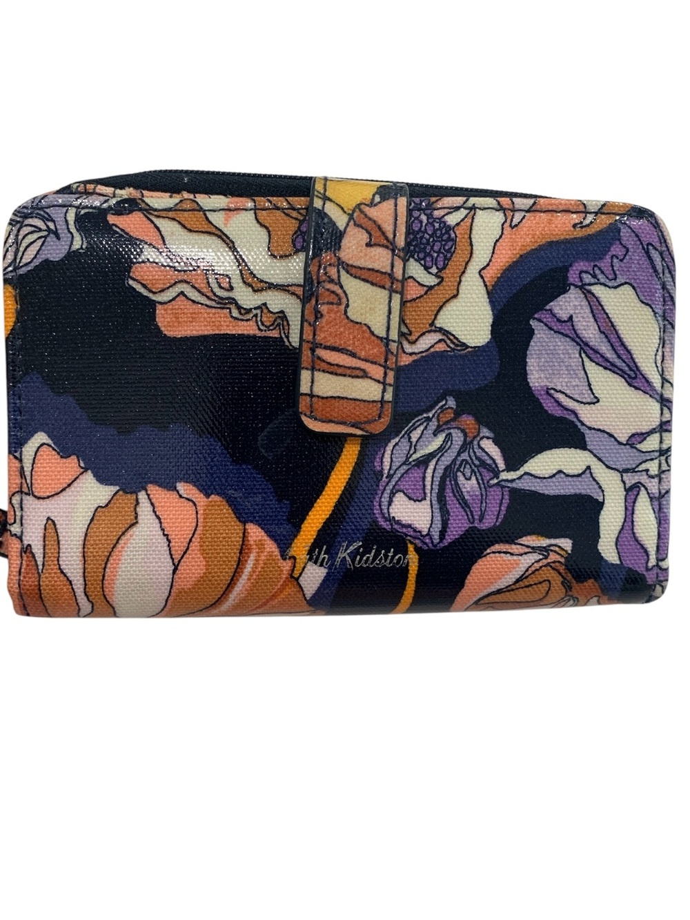 Kath Kinston Blue Poppy Wallet Zip Around Floral